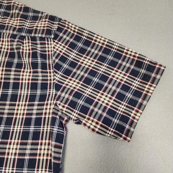 Carhartt Shirt Mens XL Blue Gray Plaid Short Sleeve Button Down - Picture 7 of 16